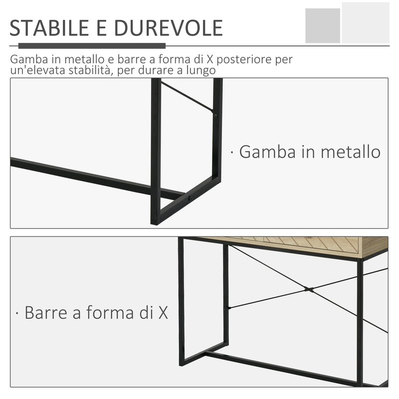 Tavolo Consolle per Ingresso 2 Cassetti 90x35x76 cm in Legno e