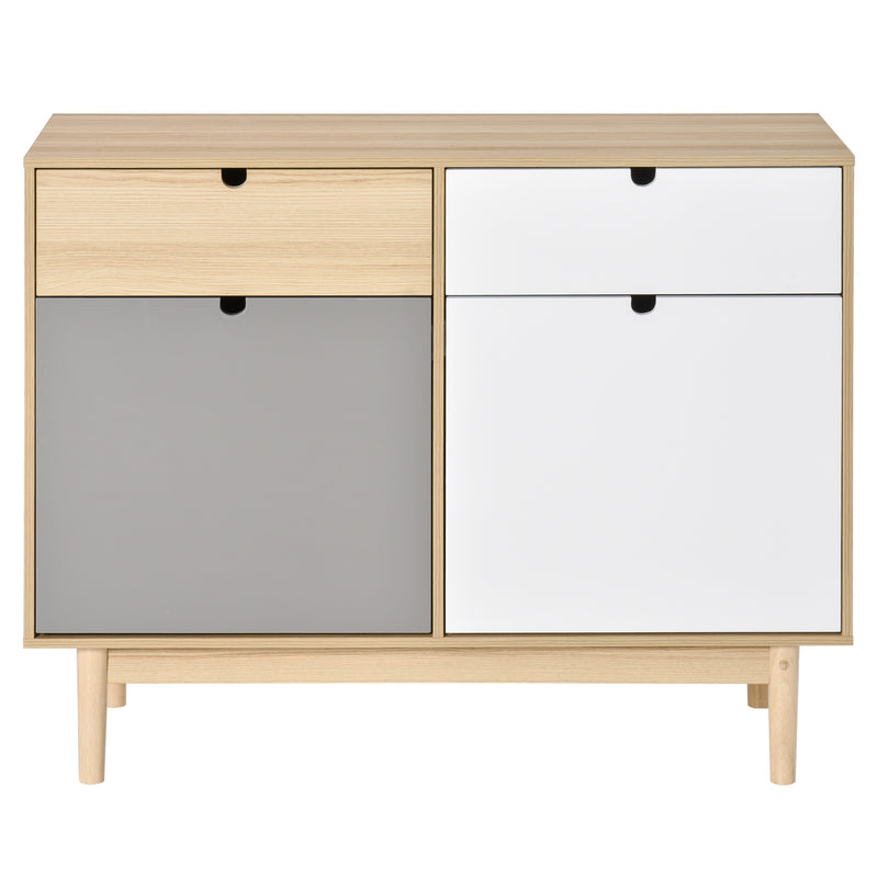 Mobile Multiuso 2 Cassetti 2 Ante 79x36x74 cm in Legno Bianco – acquista su  Giordano Shop