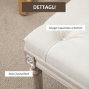 Panca Fondo Letto Imbottita 80x40x41 cm in Legno Ottomana Beige-6