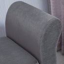 Panca Pouf Contenitore Imbottita 111,5x41x65 cm in Tessuto Grigio-9