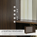 Credenza 3 Cassetti 2 Ante 120x42,5x80 cm in MDF Marrone-6