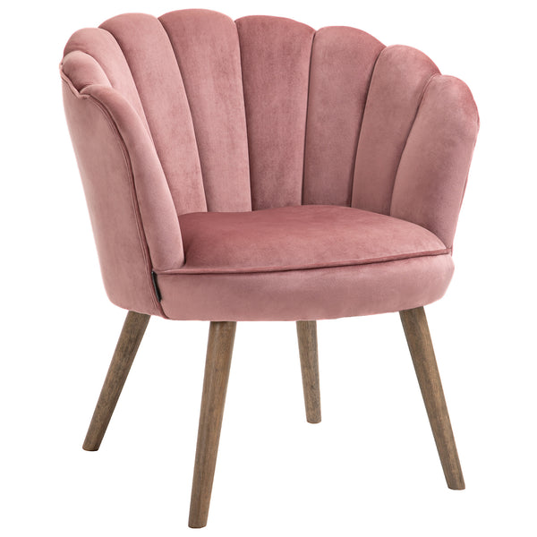 sconto Poltrona Imbottita 66x72x79 cm in Velluto Rosa