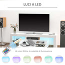 Mobile TV con Luci a LED 160x35x45 cm per TV fino a 65 Bianco-4