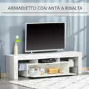 Mobile TV con Luci a LED 160x35x45 cm per TV fino a 65 Bianco-6