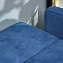 Divano Letto 3 Posti 187x91x85 cm in Tessuto Blu-9