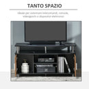 Mobile TV 105x40x55 cm per TV fino a 45 Nero e Marrone-4