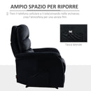 Poltrona Relax Manuale Reclinabile 85x95x104 cm in Tessuto Nero-6