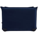 Poltrona da Pavimento 82x76x59 cm in Tessuto Effetto Velluto Blu Scuro-7