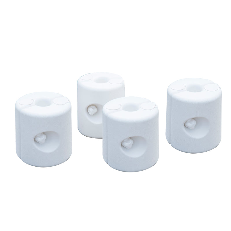 Set 4 Pezzi Base per Gazebo Riempibili 9 Kg x 4 Bianco -1