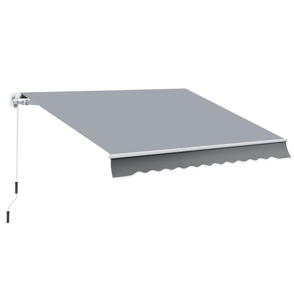 Tenda da Sole Avvolgibile a Parete 295x245 cm in Alluminio e Poliestere Grigio acquista