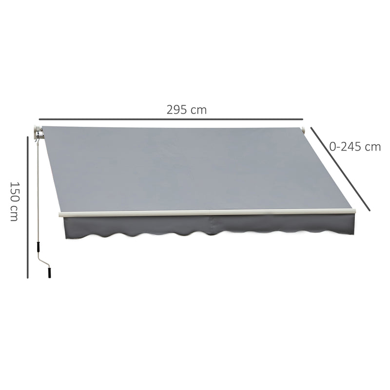 Il numero 1 del risparmio-TENDA DA SOLE PER ESTERNO AVVOLGIBILE A MANOVELLA  295 X 245 CM COLORE VERDE