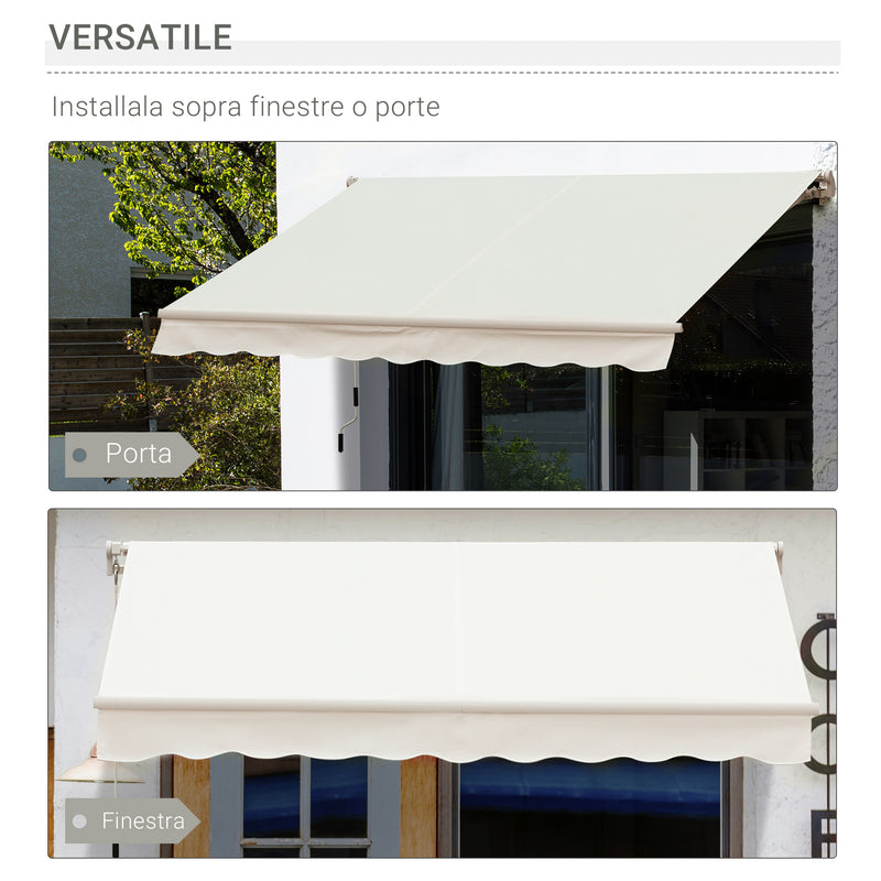 Tenda da Sole Avvolgibile a Parete 295x245 cm in Alluminio e Poliestere  Bianco – acquista su Giordano Shop