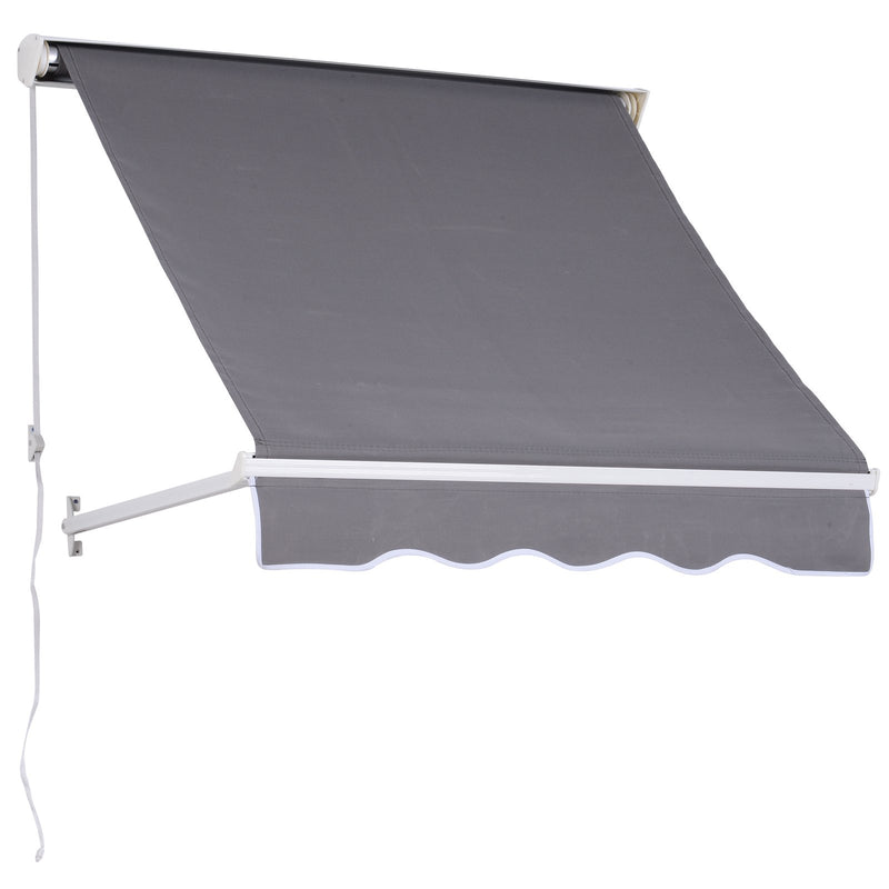 Tenda da Sole Avvolgibile 70x122 cm  Gelso Grigio-1