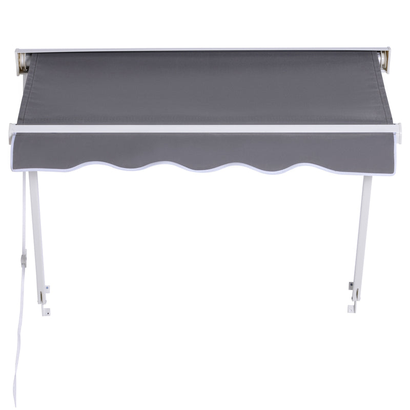 Tenda da Sole Avvolgibile 70x122 cm  Gelso Grigio-3