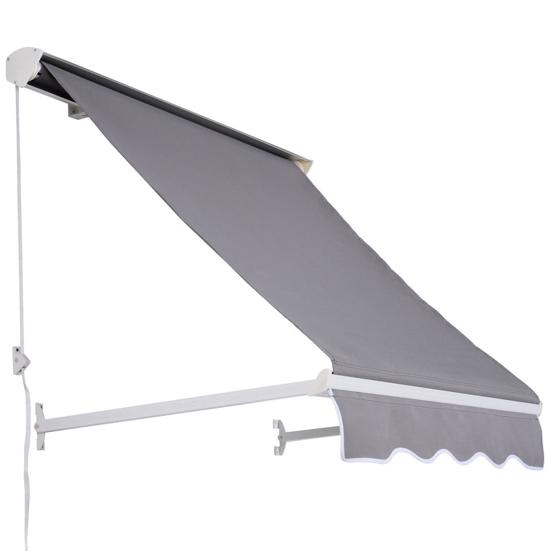 Tenda da Sole Avvolgibile 70x122 cm  Gelso Grigio-4