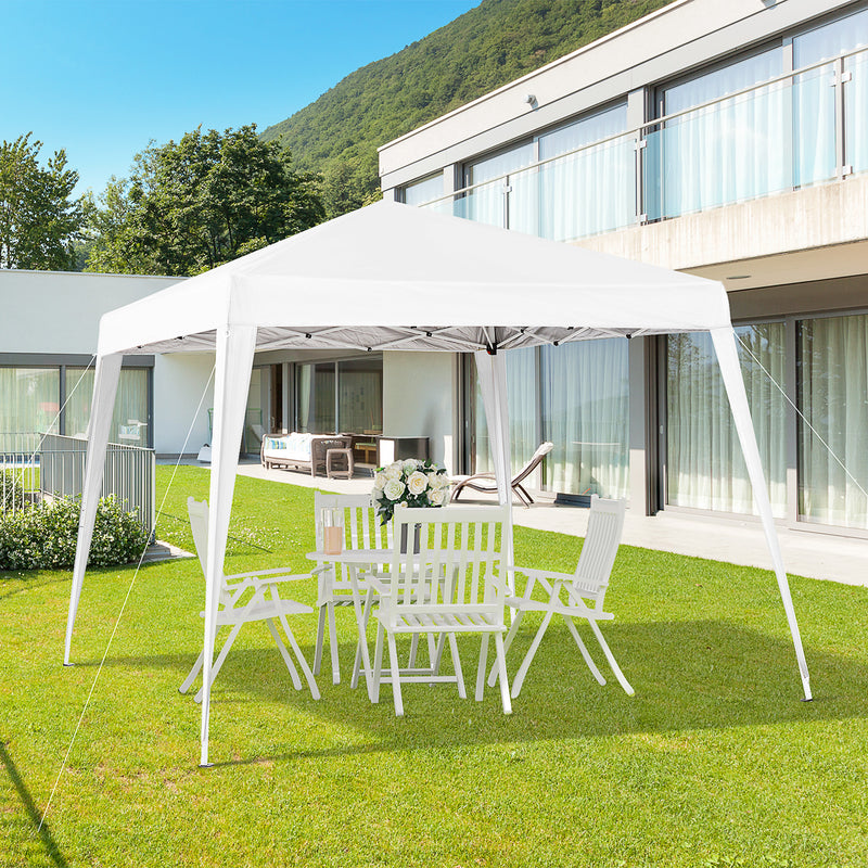 Gazebo 3x3 m impermeabile in ferro copertura in poliestere e