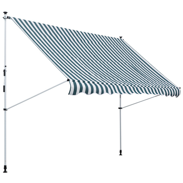 prezzo Tenda da Sole a Muro 300x150 cm in Metallo e Poliestere Verde