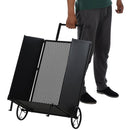 Carrello Portalegna 51,5x45,5x91,5 cm con Ruote in Ferro  Nero-5