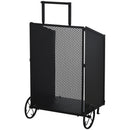 Carrello Portalegna 51,5x45,5x91,5 cm con Ruote in Ferro  Nero-6