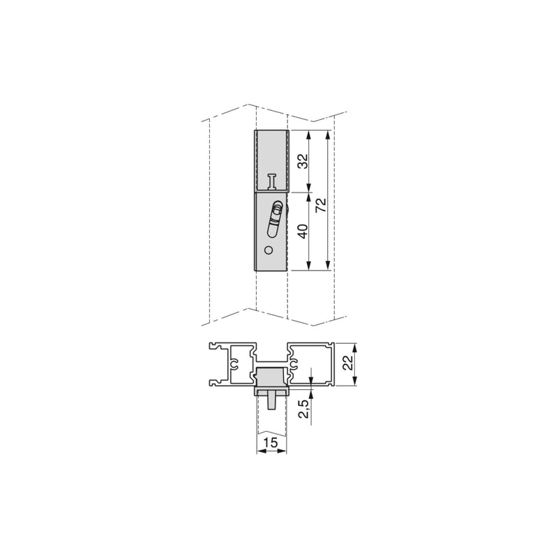 Kit Supporti per Mensole e Appendiabiti in Legno e Alluminio Emuca Zero Grigio Pietra-2