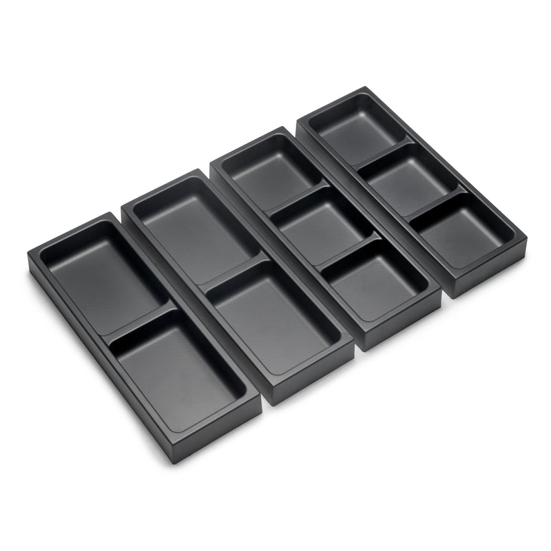 Set Organizer per Cassetti da Bagno Laterali in Plastica Emuca Tidy Grigio  Antracite – acquista su Giordano Shop