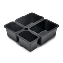 Contenitori Organizer Cassetti da Bagno 4 Cubi in Tecnoplastica Emuca Tidy Grigio Antracite-6