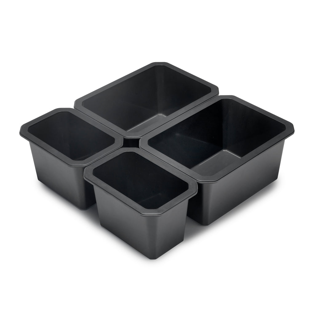 Contenitori Organizer Cassetti da Bagno 4 Cubi in Tecnoplastica Emuca Tidy  Grigio Antracite – acquista su Giordano Shop