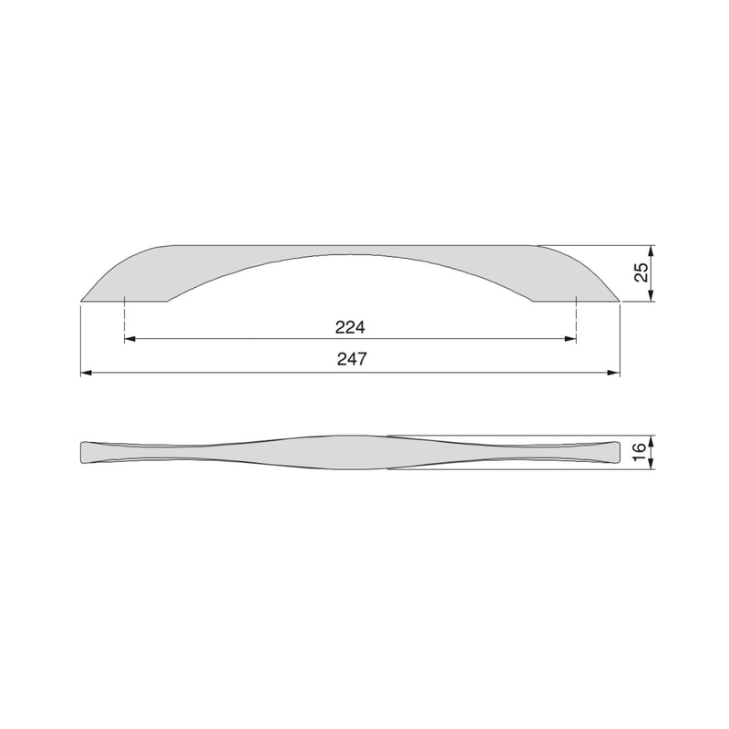 Set 20 Maniglie per Mobili 224 mm in Zama Emuca Varna Nero-2