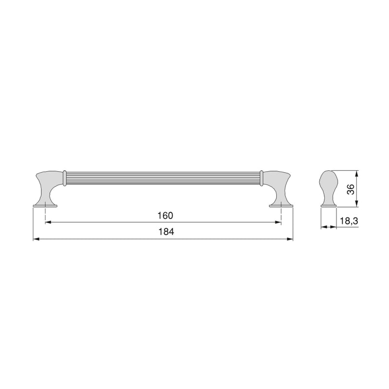 Set 20 Maniglie per Mobili 160 mm in Alluminio Emuca Suez Nero – acquista  su Giordano Shop