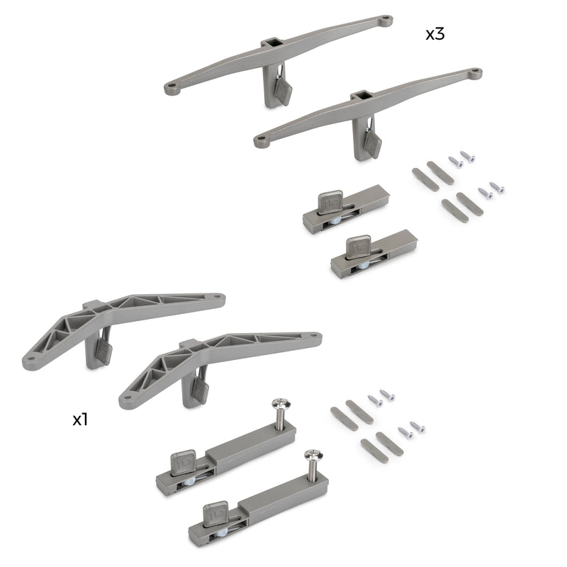 Kit zero di supporti per mensole in legno, modulo e barra