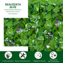 Arella Siepe Sintetica Artificiale 3x1m per Balcone e Giardino Foglie di Acero Verdi-4