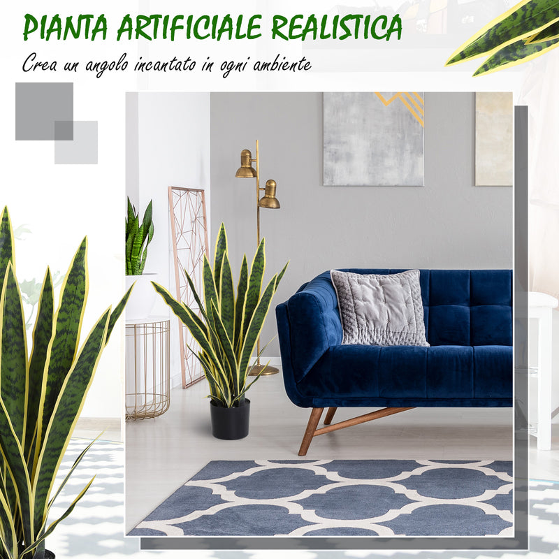 Pianta Artificiale Sanseveria Ø15x80 cm con Vaso Verde – acquista su  Giordano Shop