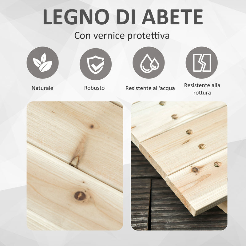 Ponticello per Giardino con Ringhiera 228x75x110 cm in Legno Naturale-5