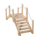 Portapiante Fioriera da Giardino 100x32x48 cm a Forma di Ponte in Legno-1