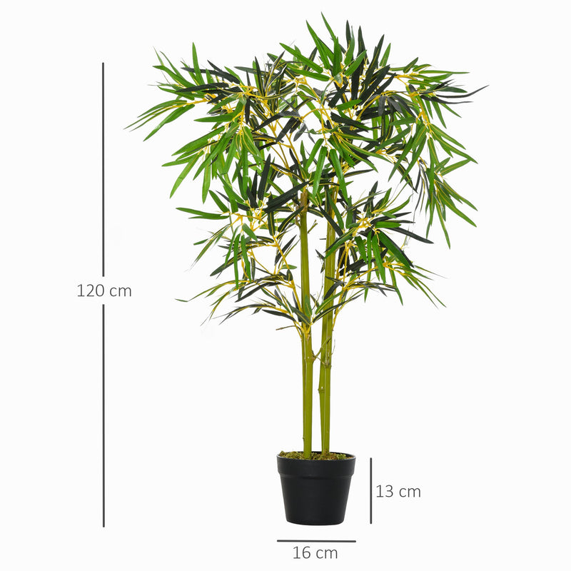 Pianta Artificiale Bambù H120 cm con Vaso Verde – acquista su Giordano Shop