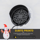 Pupazzo di Neve Gonfiabile Luminoso H240 cm con Luci a LED Bianco-6