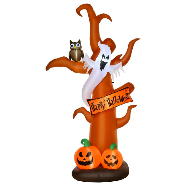 prezzo Albero Fantasma Gonfiabile Halloween H274 cm con LED in Poliestere Impermeabile