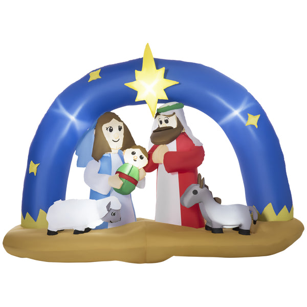 Presepe di Natale Gonfiabile 206x95x157 cm con Luci LED acquista