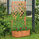 Fioriera da Giardino con Griglia 72,5x31,5x149,5 cm in Legno Arancione-2