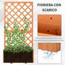 Fioriera da Giardino con Griglia 72,5x31,5x149,5 cm in Legno Arancione-5