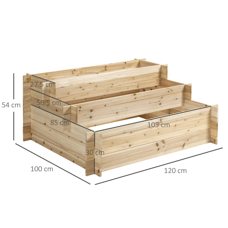 Fioriera 3 Livelli 120x100x54 cm in Legno di Abete Naturale – acquista su  Giordano Shop