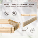 Letto per Orto Fioriera 100x92x16 cm Struttura a Incastro in Legno-6