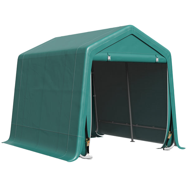 online Tendone Garage per Auto Attrezzi 240x200x202 cm in Metallo e Tessuto Polietilene Verde