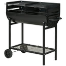 Barbecue a Carbone Carbonella in Acciaio 90x45x96 cm  Rush Nero-1