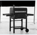 Barbecue a Carbone Carbonella 124x66x112 cm in Metallo e Ghisa smaltata Nero-1