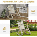 Sedia a Dondolo da Giardino in Legno 66x96x98 cm  Vermont-5