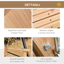 Dondolo 3 Posti Sospeso 150x75x53 cm con Tavolino Pieghevole in Legno-6