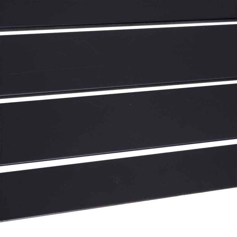 Set da Picnic Tavolo con Panche in Metallo Nero 110x55x70 cm -6