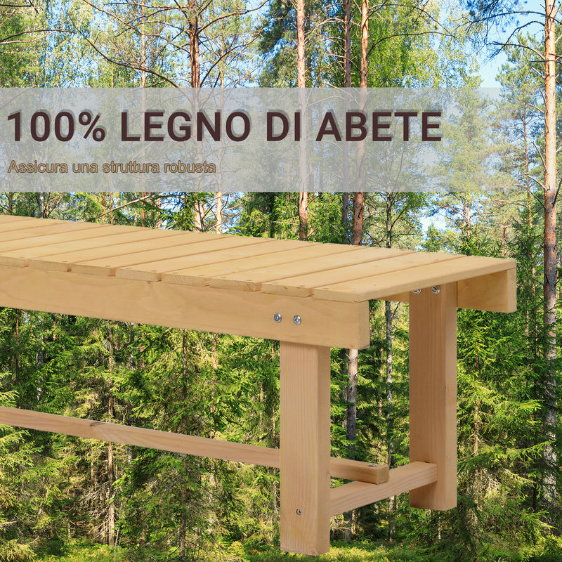 Panchina da Giardino 2 Posti in Legno Abete 110x38x35 cm  Log Abete-4