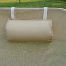 Set 2 Lettini Prendisole Pieghevoli 137x56x82 cm in Metallo Tessuto a Rete Beige-7